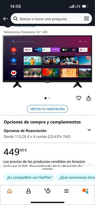 Televisor Smart TV 32 pulgadas