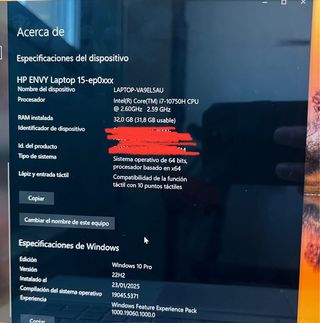Portatil hp envy 15 ep0xxx