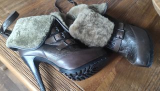 Botines ash tacón piel autentica tall38