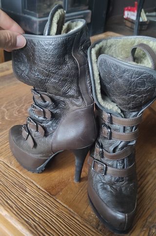Botines ash tacón piel autentica tall38
