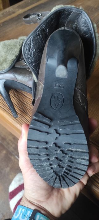 Botines ash tacón piel autentica tall38