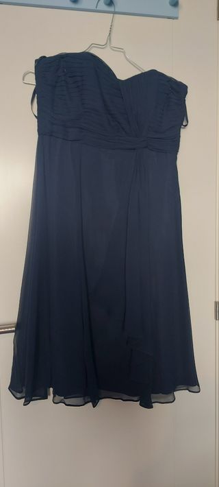 Vestido de fiesta corto palabra de honor