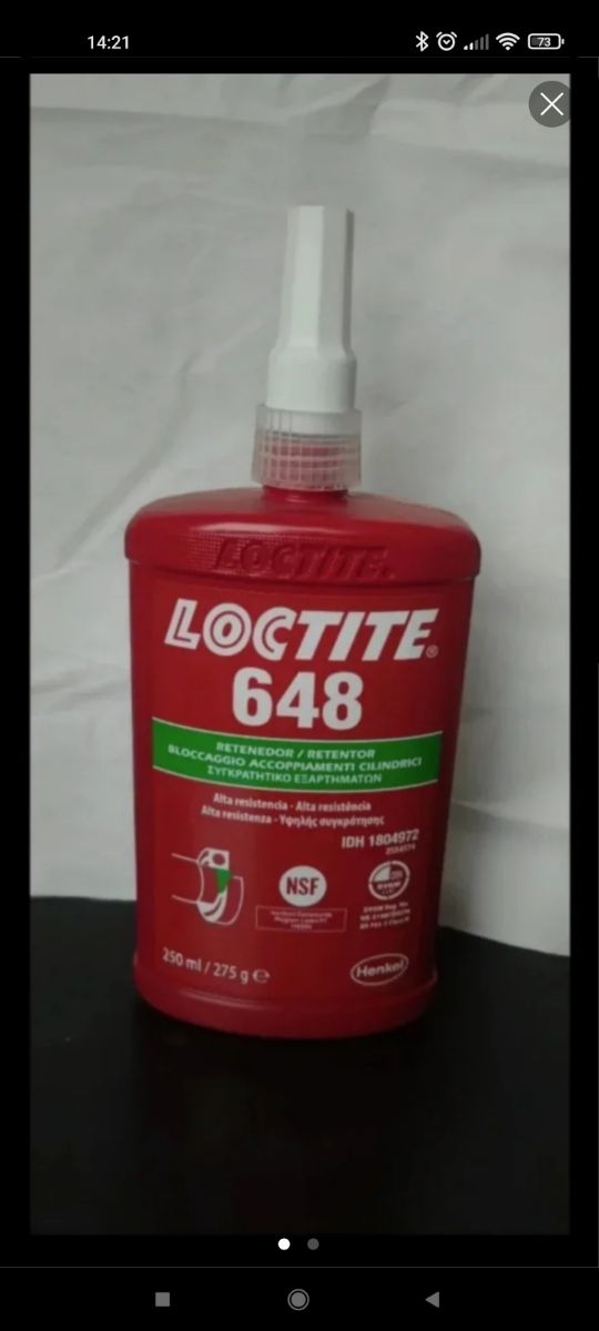 Colla LOCTITE 648 da 250 ml