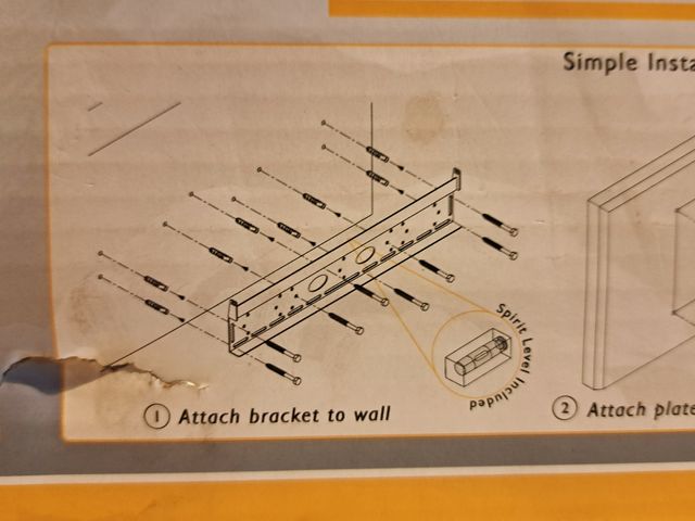 Soporte TV hasta 60 " (152 cm.) máximo 60 kg.
