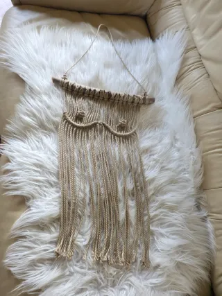 Tapiz Arazzo macrame beige Decorazioni Boho Nordic