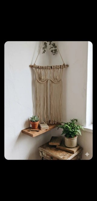 Tapiz Arazzo macrame beige Decorazioni Boho Nordic