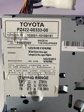 Radio CD Toyota Yaris 2009