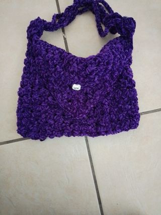 Bella borsa fatta a mano da me ciniglia 