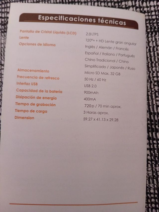 Cámara de fotos acuática