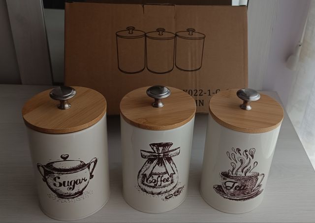 Juego de 3 Tarros de cocina