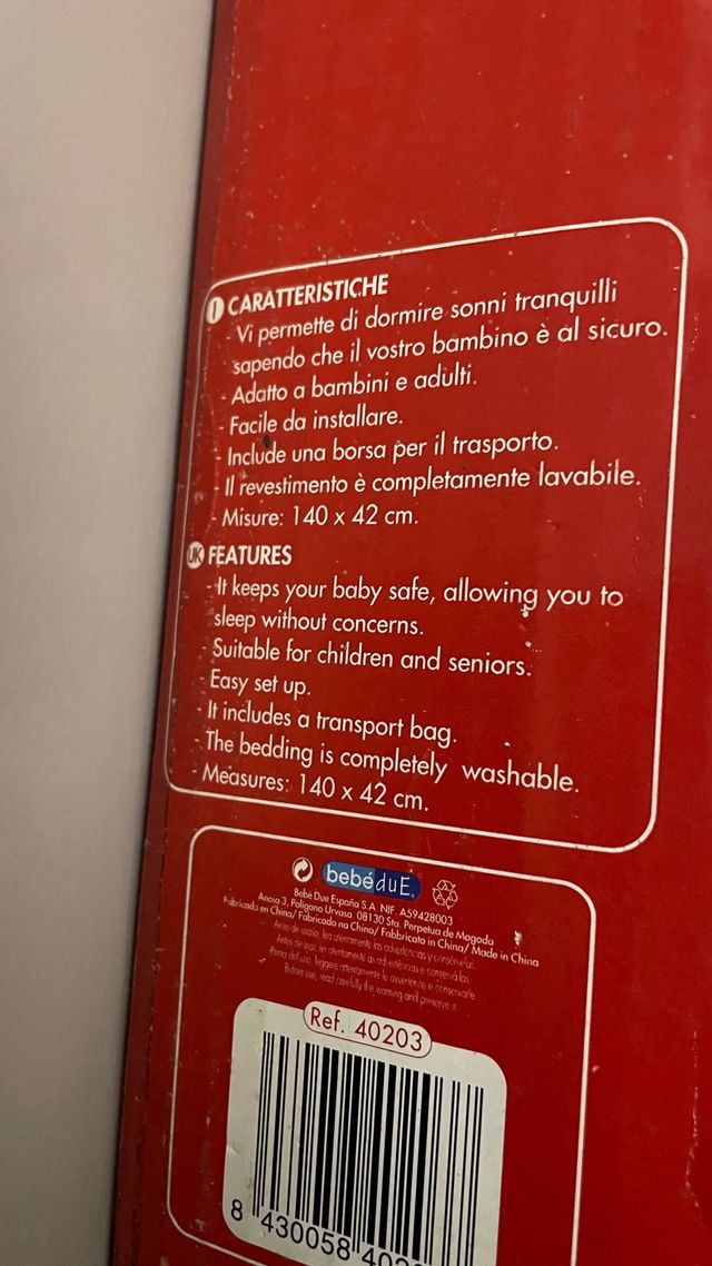 Barrera de cama niños