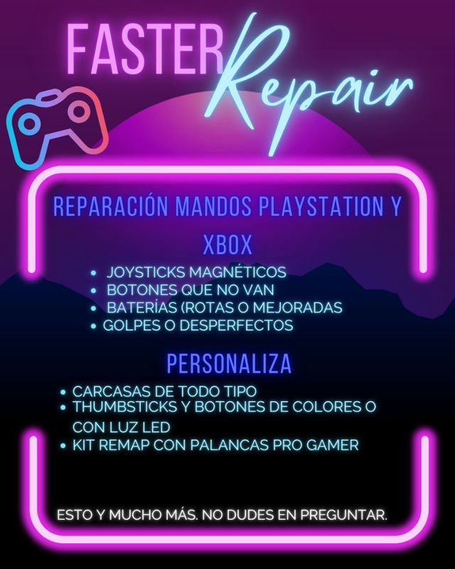 Reparación Mandos PS4, PS5, XBox, switch