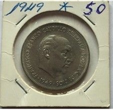 Moneda 5 pesetas de 1949