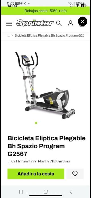 Bicicleta Elíptica BH