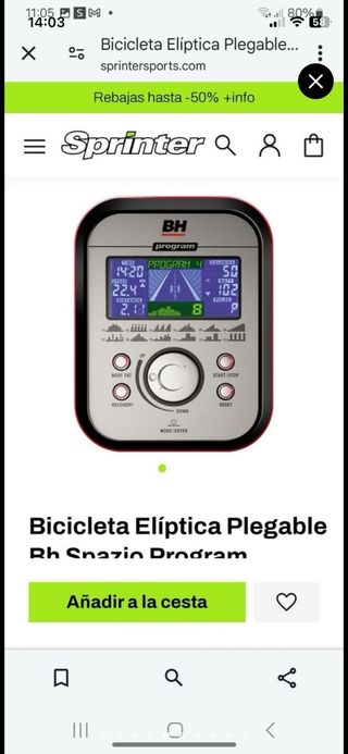 Bicicleta Elíptica BH