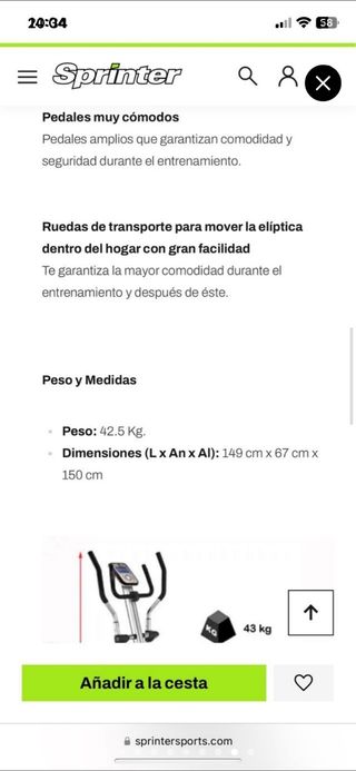 Bicicleta Elíptica BH