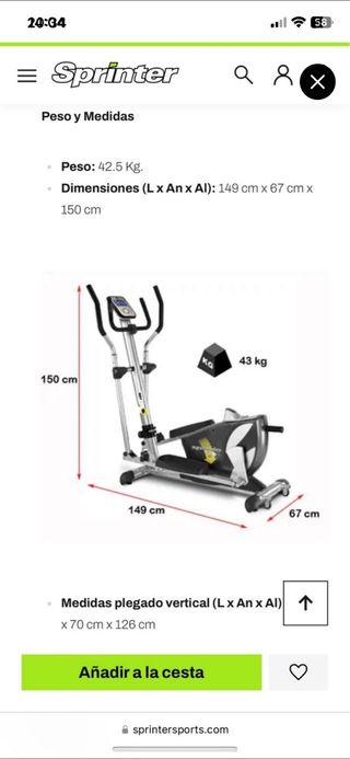 Bicicleta Elíptica BH