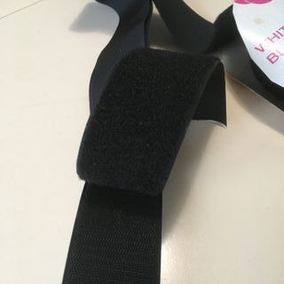 Nastro velcro nero a strappo mt.6 x cm.5.