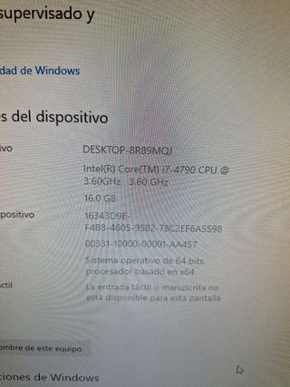 Pc gaming i7 4790 rtx 3050 16 ram 1 tb 
