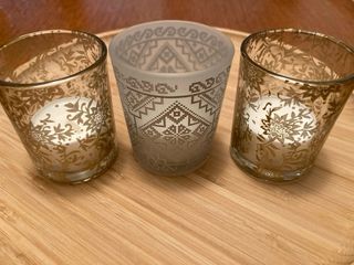 Tre portalimini in vetro