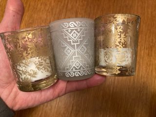 Tre portalimini in vetro