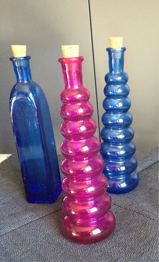 Set di 3 bottiglie decorative