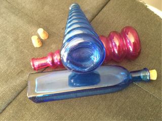 Set di 3 bottiglie decorative