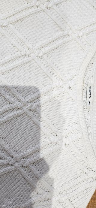 Jersey de punto en algodón cuello redondo talla M.