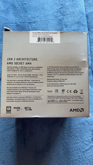 CPU AMD Ryzen 5 3600X + AMD Wraith Spire incluso