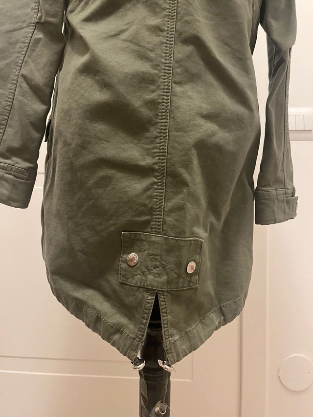 Parka donna Bershka tg S verde militare