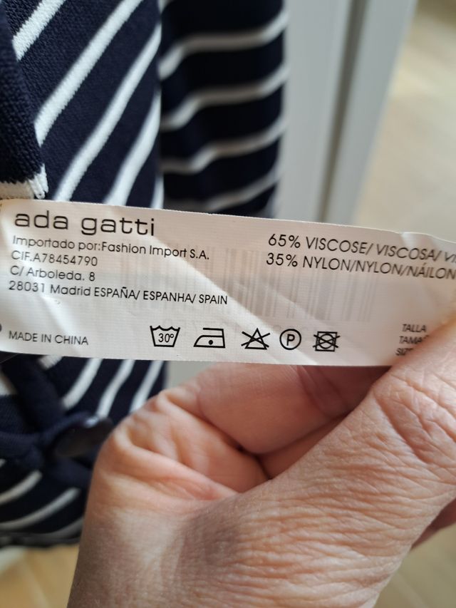 Chaqueta rayas azul marino Ada Gatti