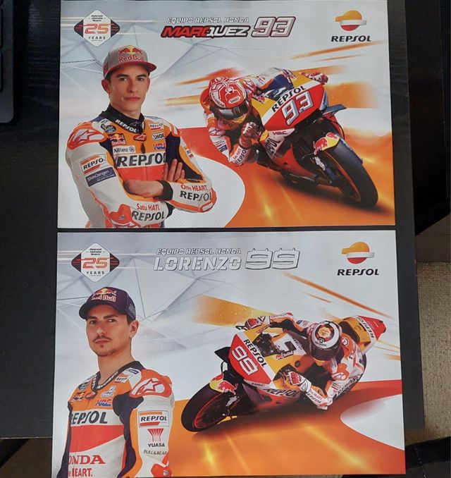 2 Poster Marquez y Lorenzo Honda