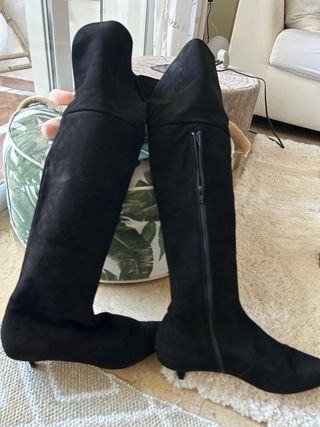 Botas altas mosqueteras piel