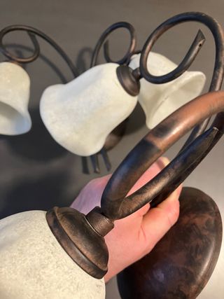 2 Plafoniere in ferro battuto