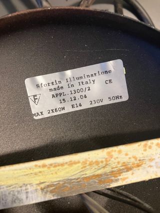 2 Plafoniere in ferro battuto