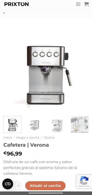 Cafetera express Prixton Verona