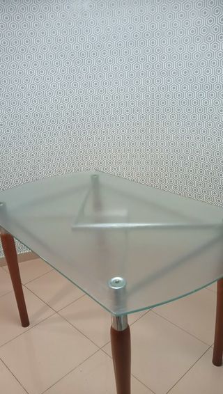 Mesa Cristal Cocina Salón Habitación 