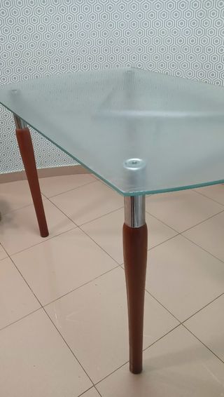 Mesa Cristal Cocina Salón Habitación 
