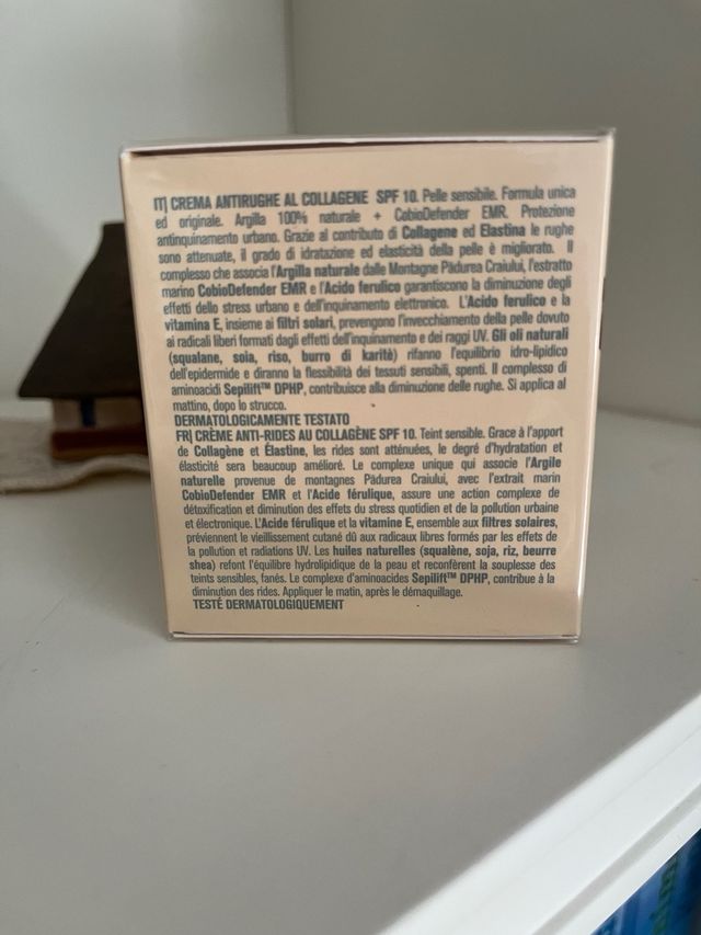 Crema antiarrugas con colageno y arcilla SPF10