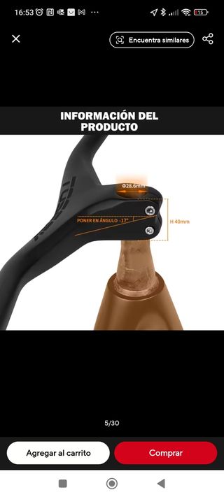 Manillar carbono mtb 720×70