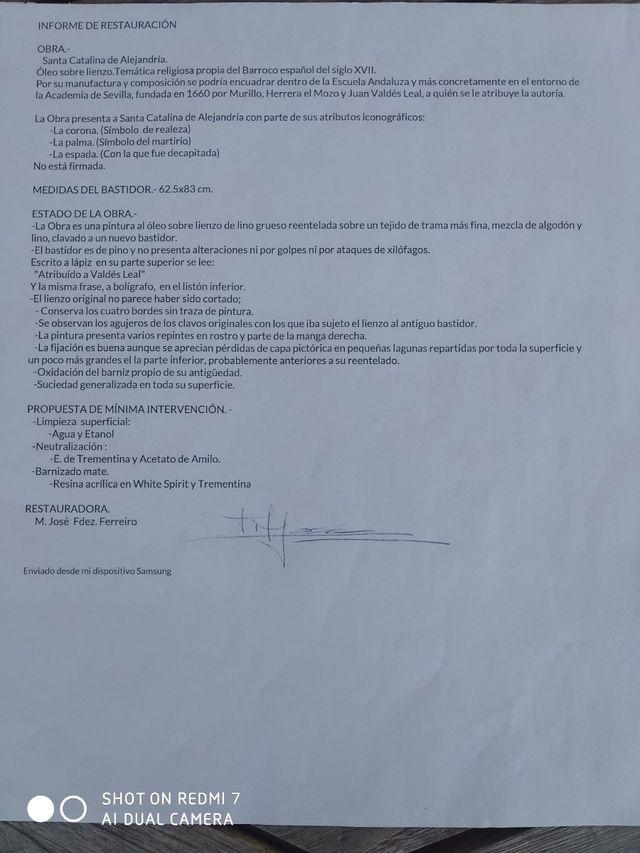 Oleo S XVII escuela sevillana