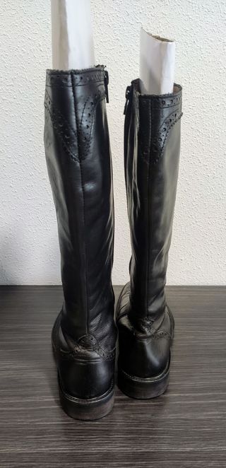 Botas altas de piel estilo Oxford