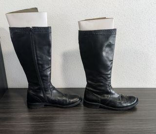 Botas altas de piel estilo Oxford
