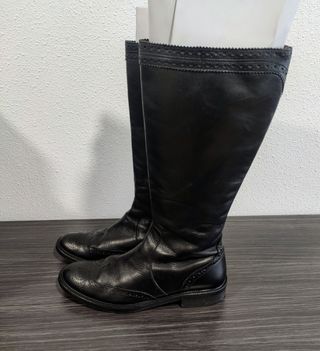 Botas altas de piel estilo Oxford
