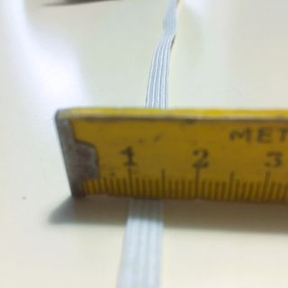 Elastico bianco piatto per sartoria mt.20xmm.5