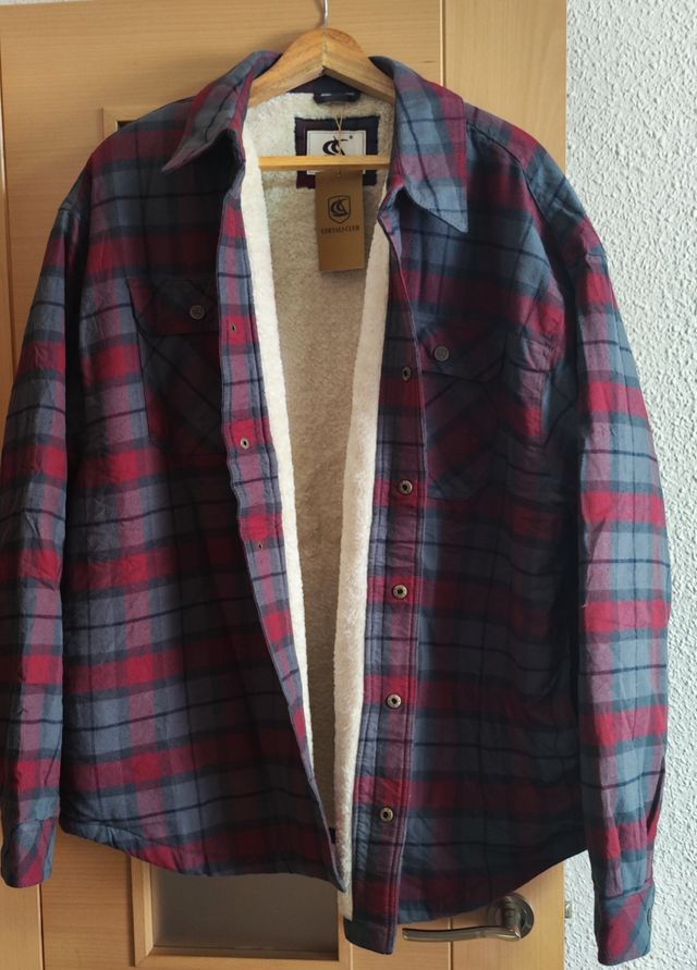 Chaqueta cazadora hombre a cuadros