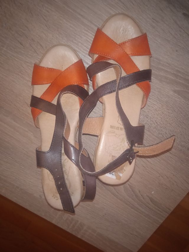 Sandalia Cuña de piel n 35