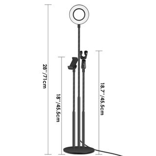 Anillo Luz LED, Soporte para Micrófono Teléfono