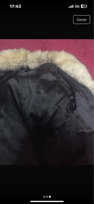 chaqueta de pelo y piel de zorro