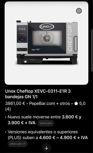 Horno industrial sin necesidad de salida de humos